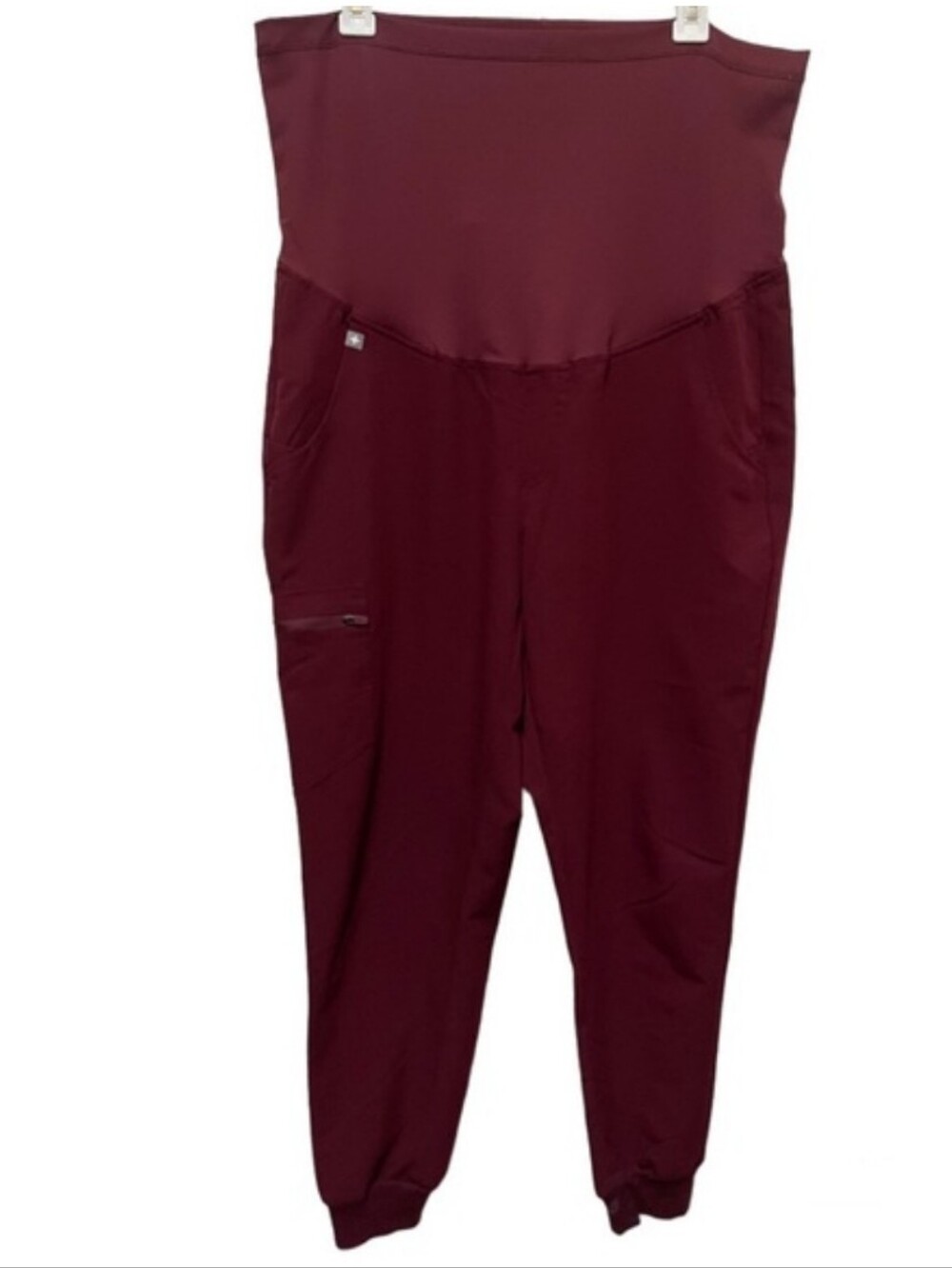 Figs maternity zamora jogger scrub pant in burgundy
